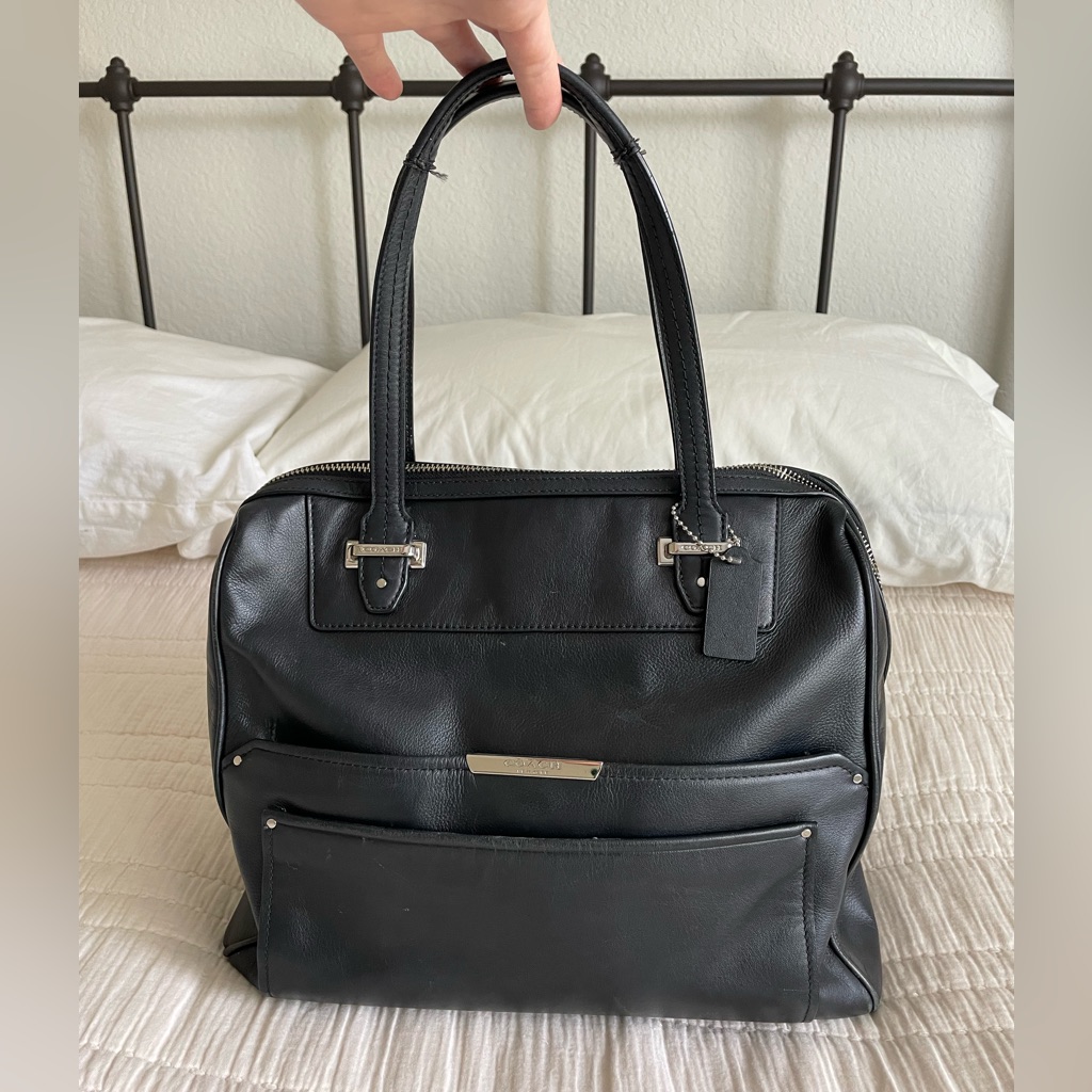 Coach Solid Black Tote